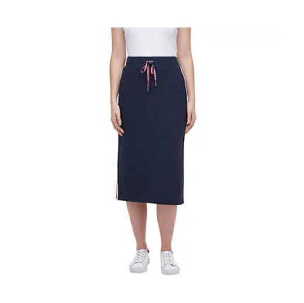 Tommy Hilfiger Side-Stripe Midi Skirt
